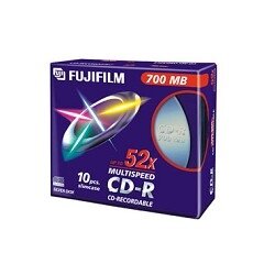 Диски CD-R Fujifilm 700 Mb 52X, Slim Case, 10 шт.
